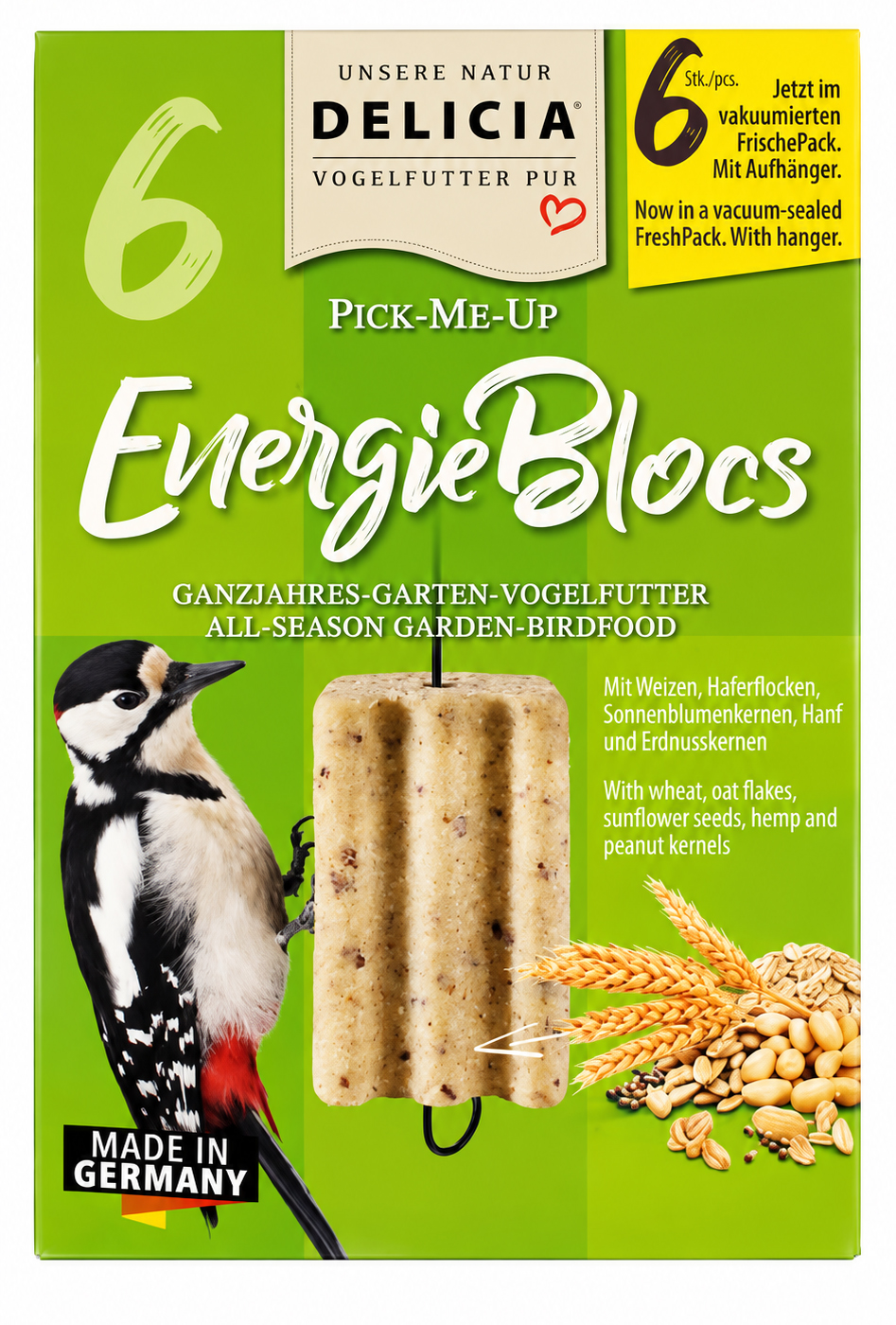 Delicia Pick-ME-UP 4-er Probierset 4 Sorten Wildvogelfutter à 6 Stück