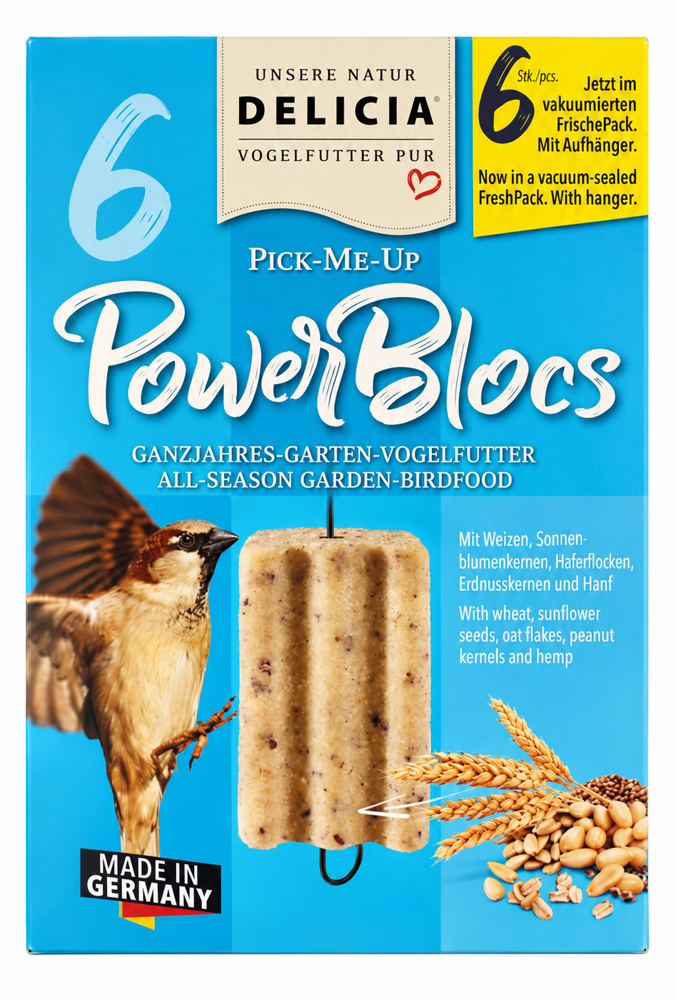 Delicia Pick-ME-UP 4-er Probierset 4 Sorten Wildvogelfutter à 6 Stück