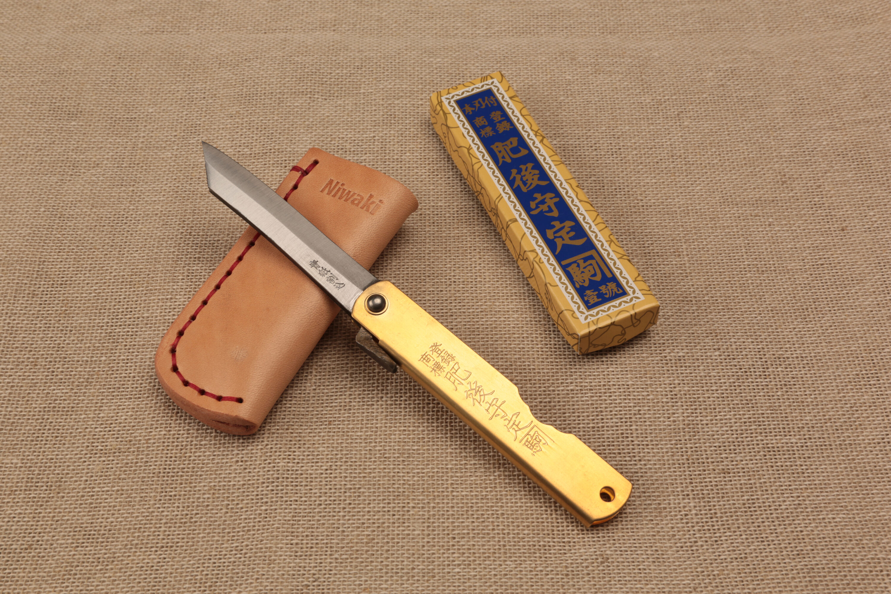 Niwaki Kanekoma Higonokami Klapp-Taschenmesser aus blauem Stahl