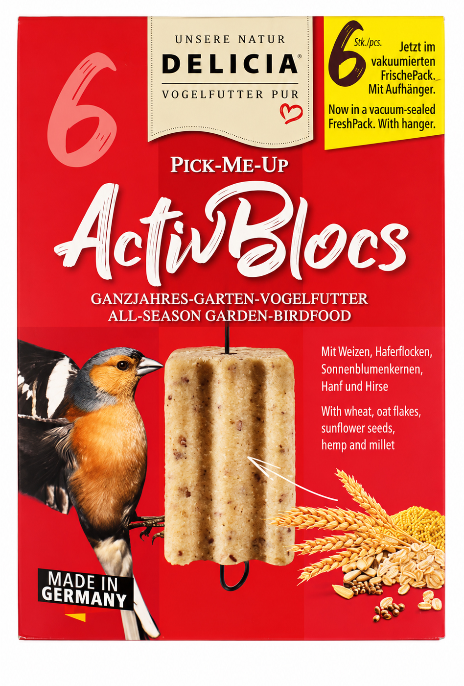 Delicia Pick-ME-UP 4-er Probierset 4 Sorten Wildvogelfutter à 6 Stück
