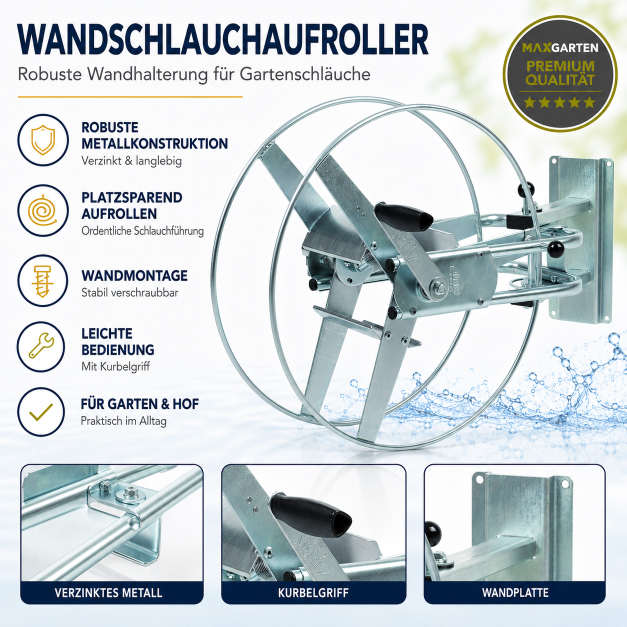 Alba Krapf Schlauchaufroller "Status S" mit Wandbefestigung