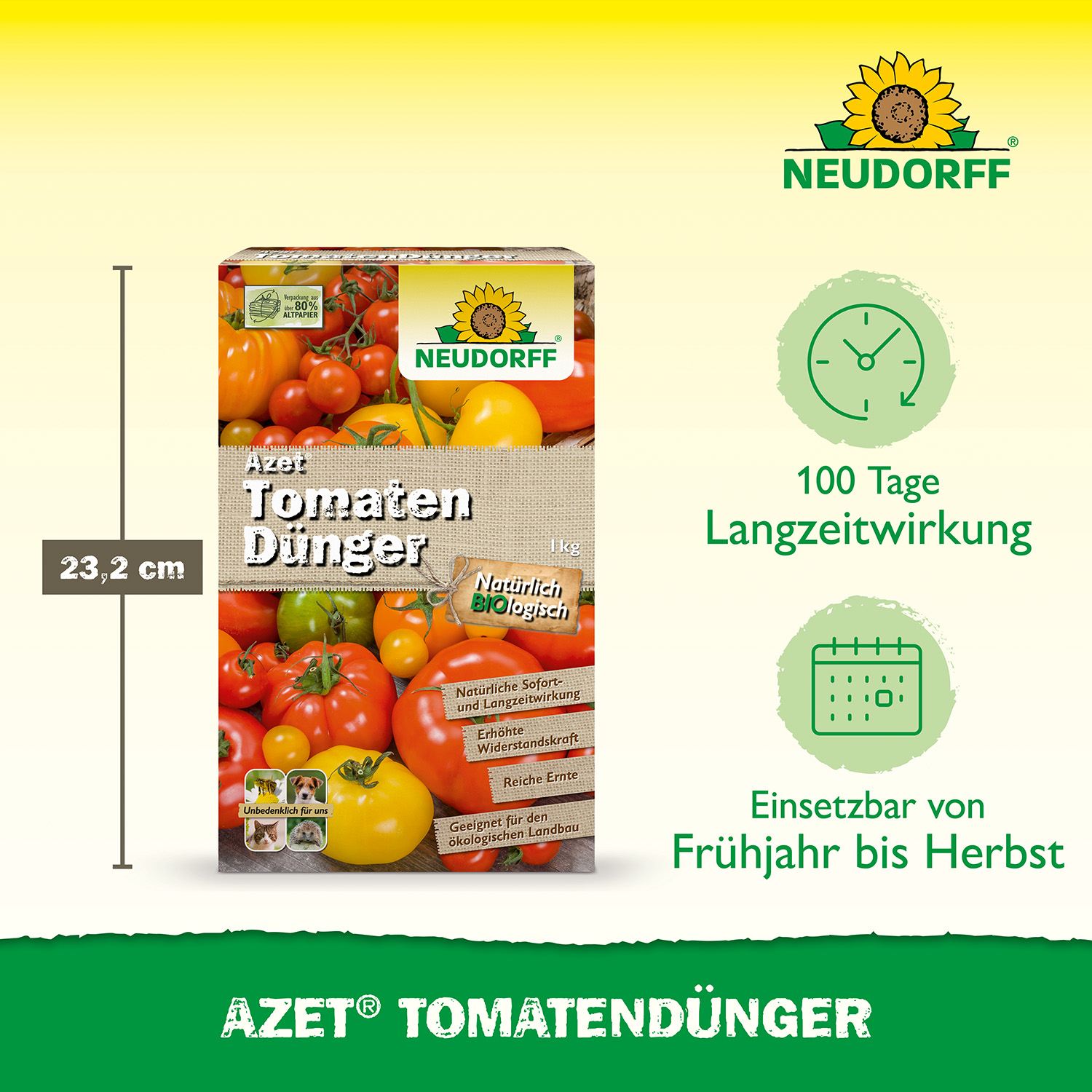 Neudorff Azet TomatenDünger 1 kg mit Mykorrhiza