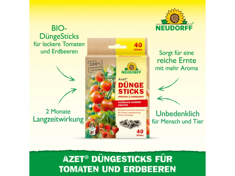 Azet DüngeSticks für Tomaten & Erdbeeren 40 Stück