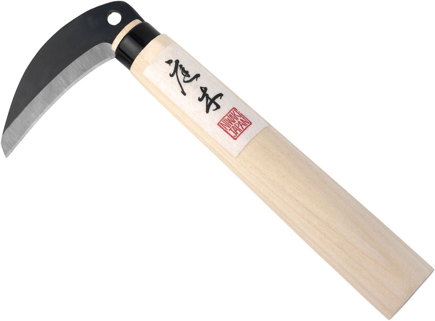 Niwaki Mini Sickle, kleine Sichel 17 cm lang Kräutersichel aus Kohlenstoffstahl