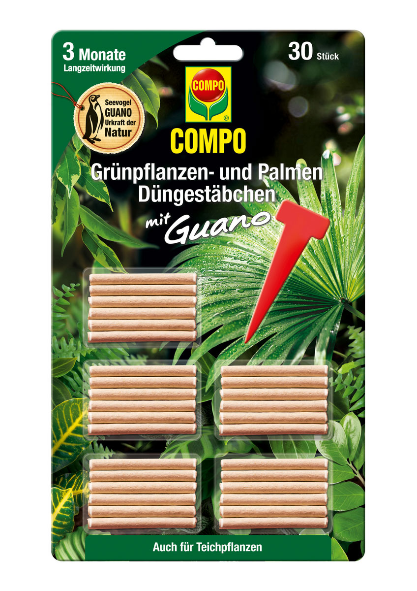 Grünpflanzen- u. Palmen Düngestäbchen Guano 30 Stk