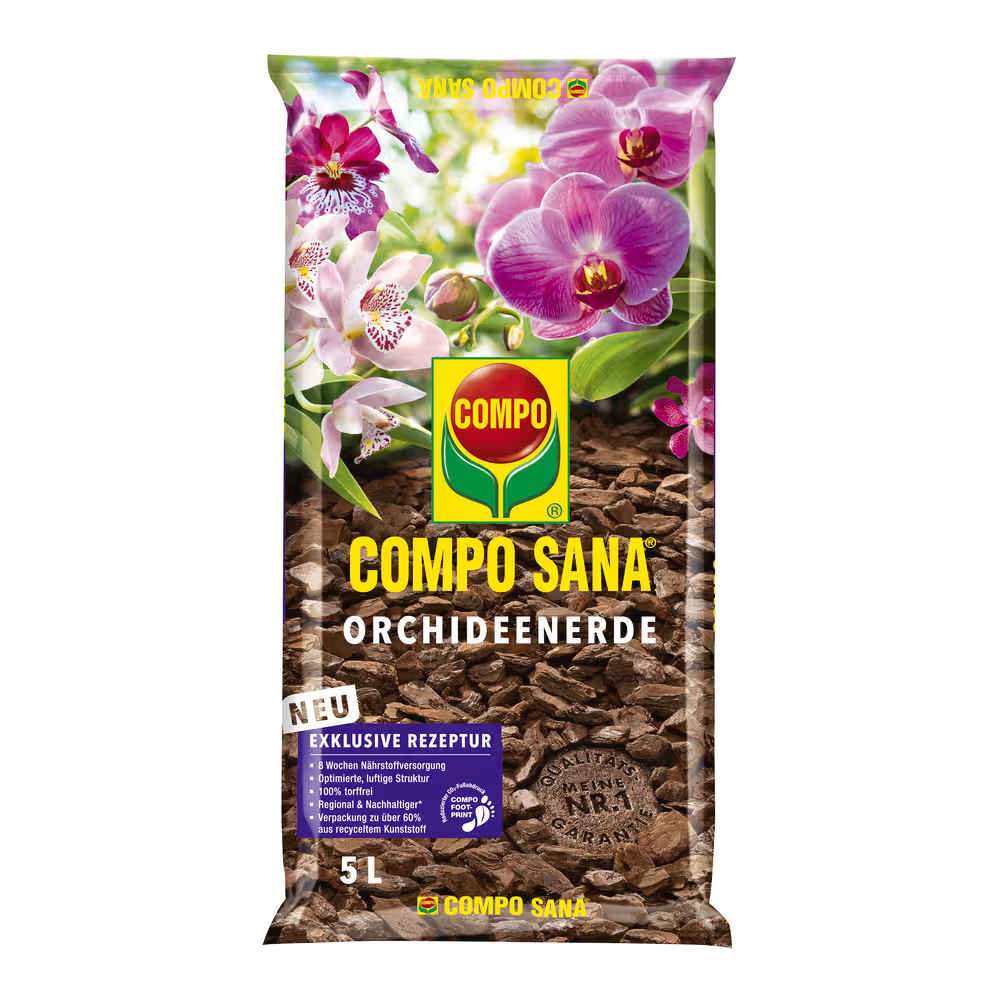 COMPO SANA Orchideenerde 5L Spezialerde für gesundes Wurzelwachstum