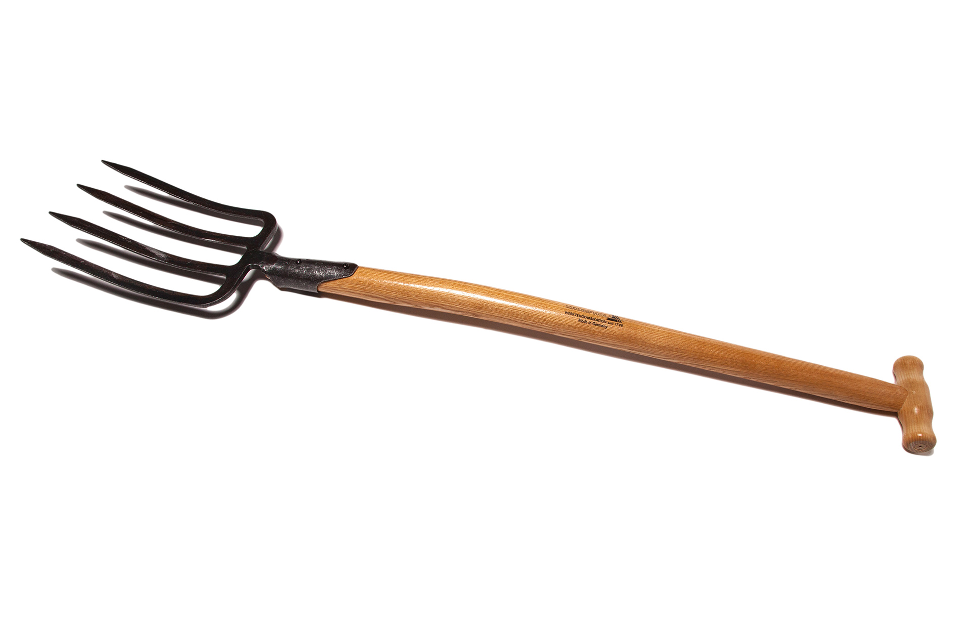 Spatengabel mit Federdülle (Bajonettzinken) und E