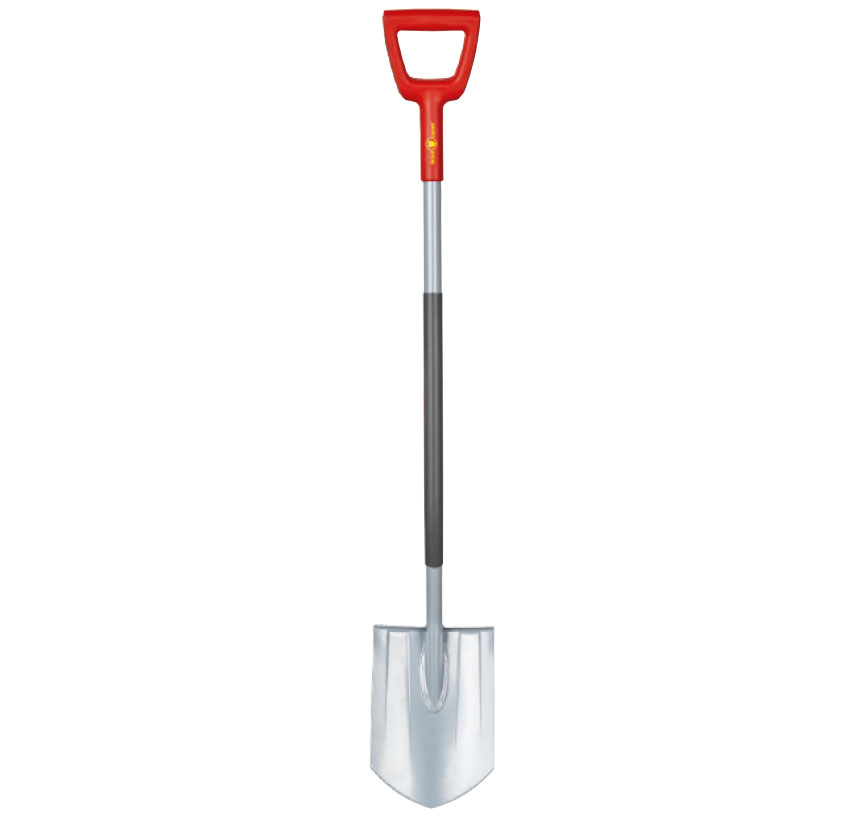 WOLF-Garten ASP-D Spitzspaten mit Tritt für harte & steinige Böden -123 cm Stiellänge