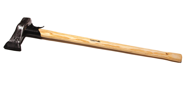 Holzspalthammer 3,2 kg, Lederstiel- und Lederschn