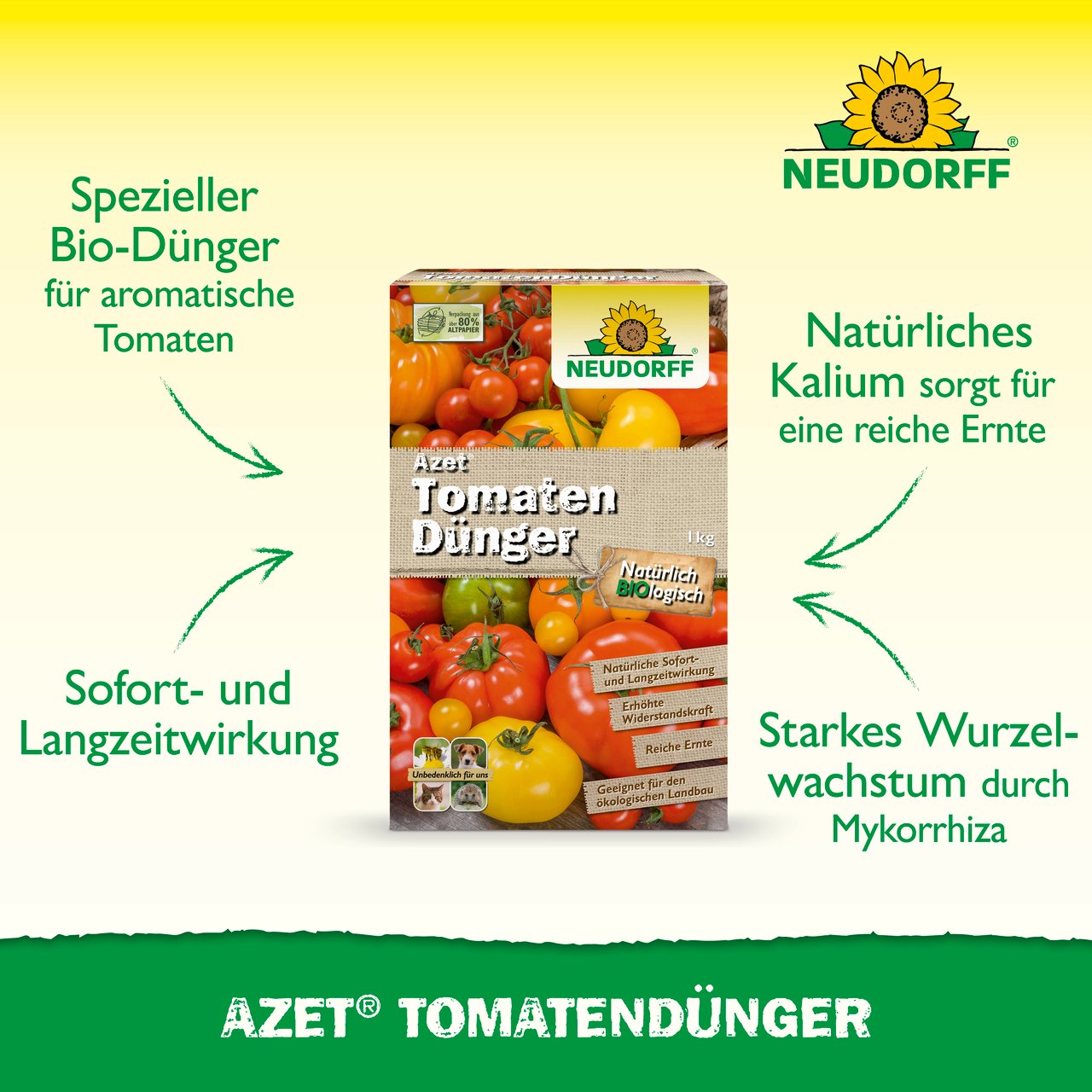 Neudorff Azet TomatenDünger 1 kg mit Mykorrhiza