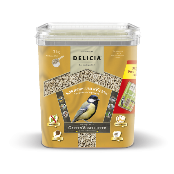 DELICIA Sonnenblumen Gartenvogelfutter 3 kg