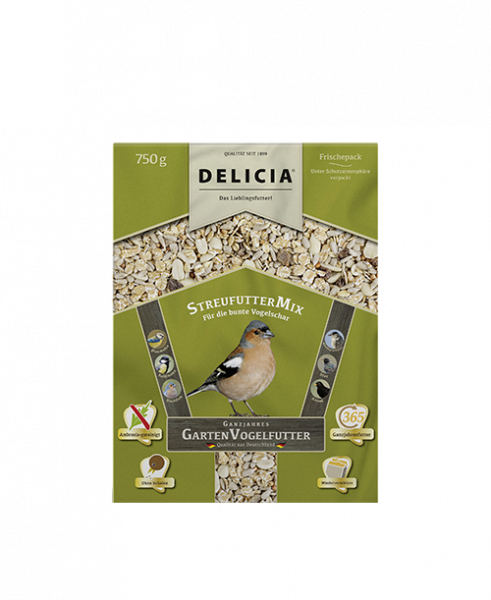 DELICIA StreufutterMix Gartenvogelfutter 750 g