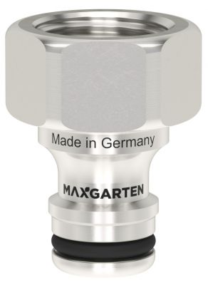 MaxGarten Stecker mit Innengewinde Messing vernickelt robust, kompatibel G 1/2" 
