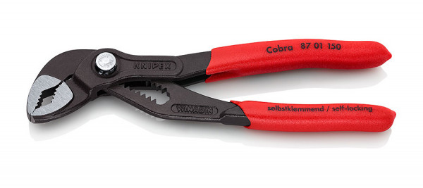 KNIPEX Wasserpumpenzange Cobra mit Druckknopfverstellung Länge 150