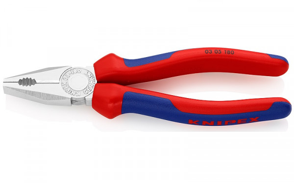 KNIPEX Kombizange verchromt 180 mm 03 05 180