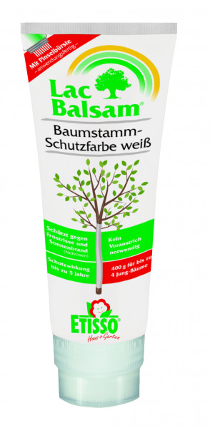 Etisso LacBalsam Baumstamm-Schutzfarbe weiß 400 g