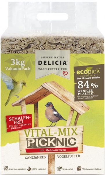 DELICIA Vital Futter Mix Gartenvogelfutter 3 kg eco