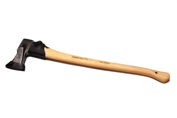 Krumpholz Super-Spaltaxt zum Spalten von Holz, Hickory-Kuhfuss-Stiel 80cm, Kopfgewicht 2kg