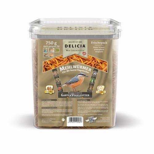 DELICIA Mehlwürmer, Vogelfutter 750g