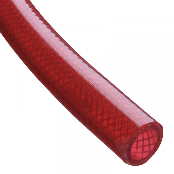 PVC-Gewebeschlauch rot mit Gewebeeinlage 50 m ab Ø 6 mm