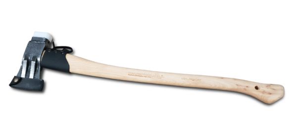 Krumpholz Doppelkeil-Spaltaxt mit Schlagkopf, Polymer-Schlagfläche, Kopfgewicht: 1700g, 80cm Hickory