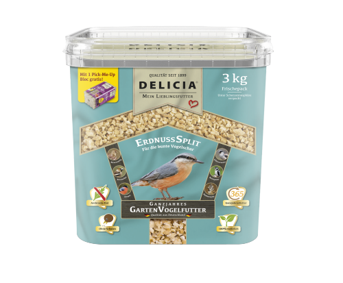 DELICIA® Classico Ganzjahres Garten Vogelfutter NEU! ErdnussSplit